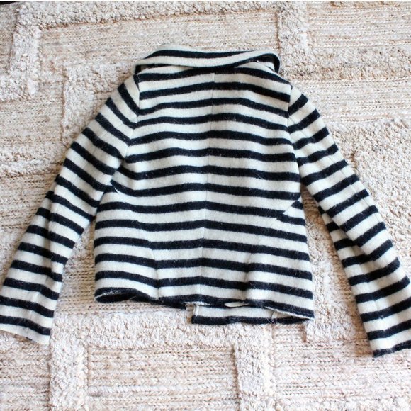 Good cond JUNYA WATANABE Commes does Garçons Black & white wool stripe jacket- M - Picture 6 of 6